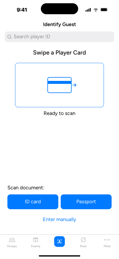 Identify Guest screen